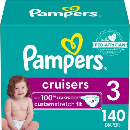 Pampers Diapers Size 3, 140 Count - Pampers Cruisers Disposable Baby Diapers