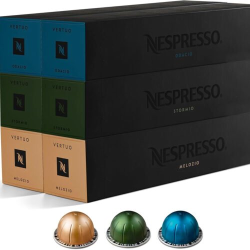 Nespresso Vertuo Pods, Discovery Bestsellers Mixed Pack of 60 capsules - Compatible with Vertuo coffee maker, Recyclable pods