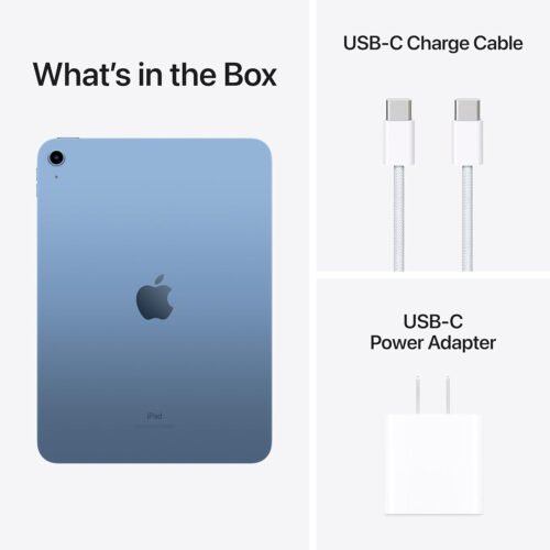 Apple iPad (10th Generation): with A14 Bionic chip, 10.9-inch Liquid Retina Display, 64GB, Wi-Fi 6, 12MP front/12MP Back Camera, Touch ID, All-Day Battery Life – Blue - Image 4
