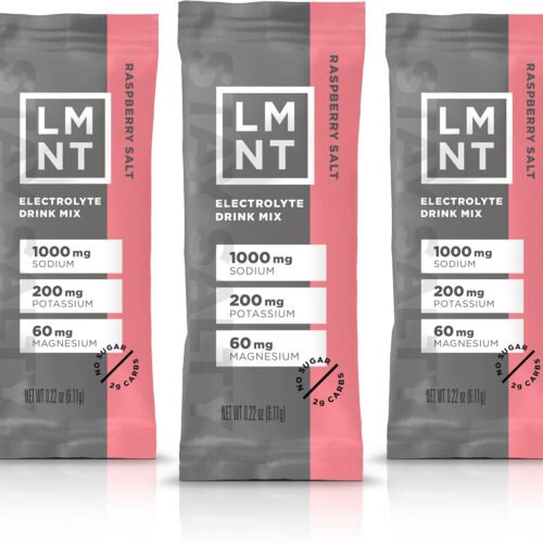 LMNT Zero Sugar Electrolytes - Raspberry Salt | Drink Mix | 30-Count