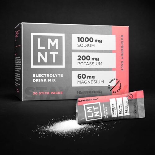 LMNT Zero Sugar Electrolytes - Raspberry Salt | Drink Mix | 30-Count - Image 3