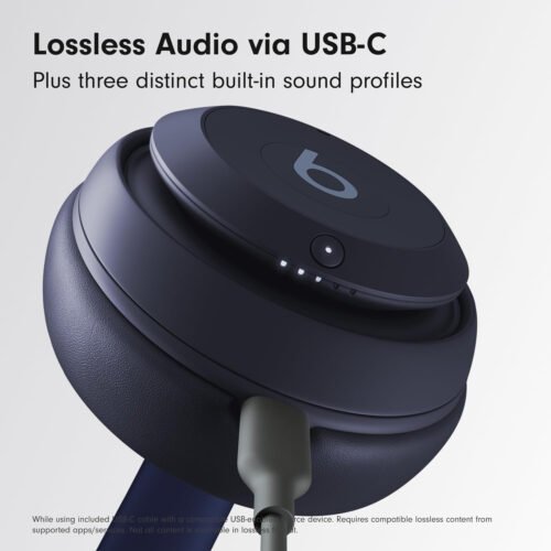 Beats Studio Pro - Wireless Bluetooth Noise Cancelling Headphones - Personalized Spatial Audio, USB-C Lossless Audio, Apple & Android Compatibility, Up to 40 Hours Battery Life - Navy - Image 5