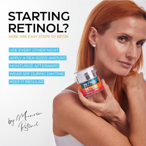 Retinol Cream for Face with Hyaluronic Acid, Collagen Day & Night Moisturizer for Women and Men, Age Solution Cream, 1.85 Oz - Image 5