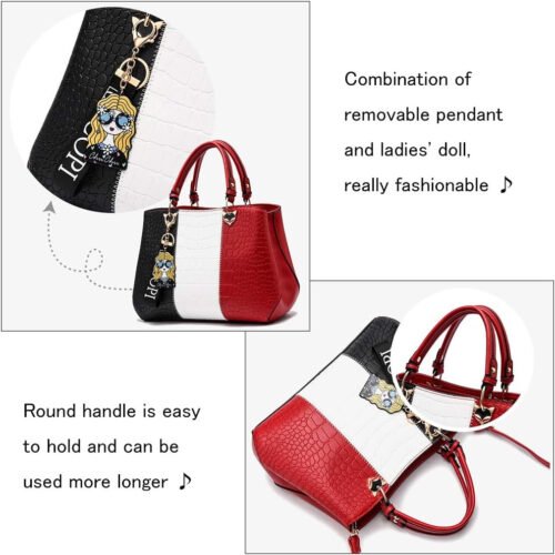 Purses and Handbags for Women Top Handle Bags Leather Satchel Totes Shoulder Bag with Multiple Pockets - Image 4