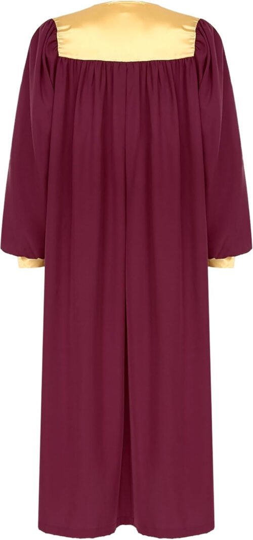 iiniim Unisex Womens Mens Choir Robe for Church V-neck Long Sleeve Judge Robe Graduation Gown - Image 4